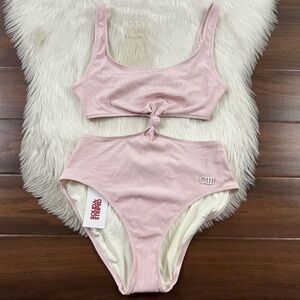 Solid & Striped Size Large Pink Bathing Suit